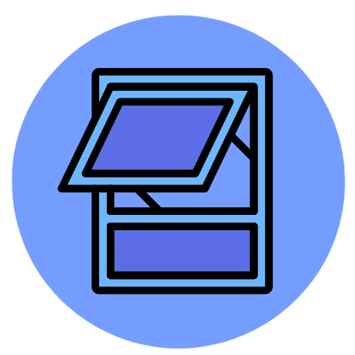 Icon Fenetre Bois Bleu